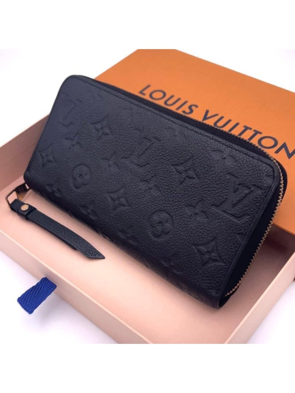 Louis Vuitton Monogram Empreinte Zippy Wallet Noir